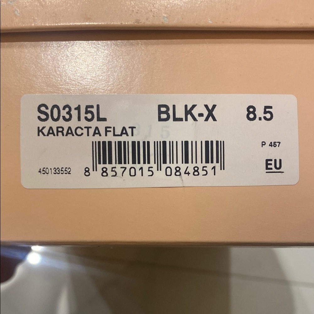 Black character ballet dance shoes, size 8.5